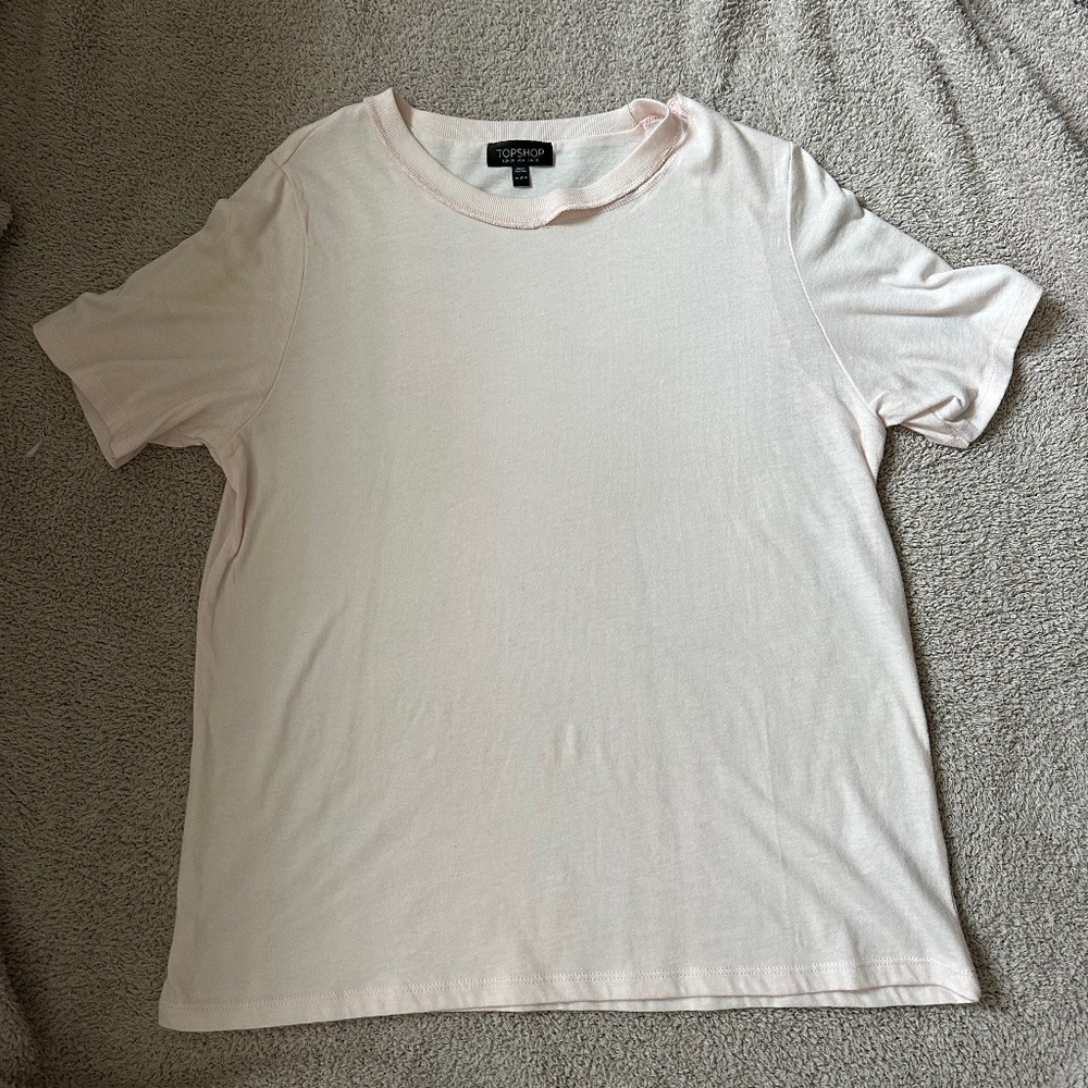 Set of Topshop Ripped Collar T-shirts